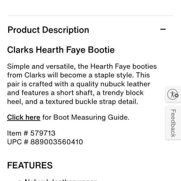 Clarks Collection Hearth Faye Burgundy Suede Zip Closure Booties Size 10W - Picture 13 of 14